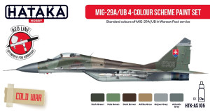 MIG-29A/UB 4-colour scheme paint set