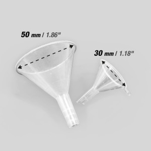 Plastic Funnels: 30 mm and 50 mm