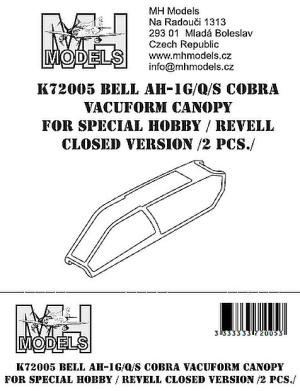 Bell AH-1G/Q/S Cobra vacuform canopy