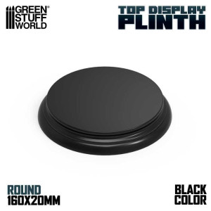 Black Round Display Block Plinth 16cm