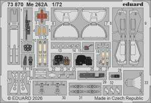 Messerschmitt Me-262 A - PE Parts (for Arma Hobby Kits)
