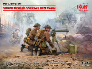 WWII British Vickers MG Crew (Vickers MG & 2 figures)