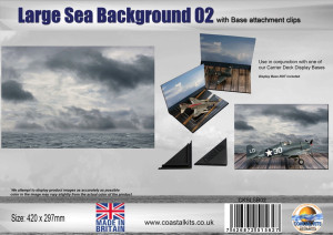 Large Sea Background 02 with attachment clips 420 x 297mm