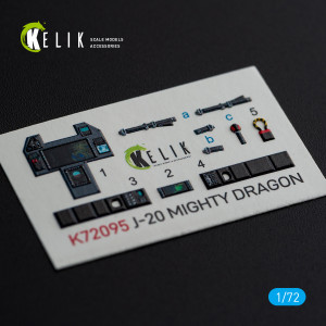 J-20 Mighty Dragon Interior 3D Decals For Dream Model Kit