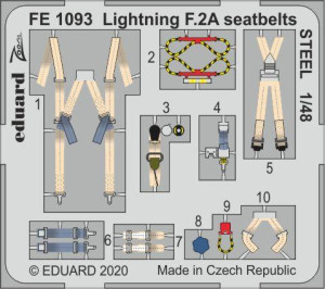 Lightning F.2A seatbelts STEEL AIRFIX