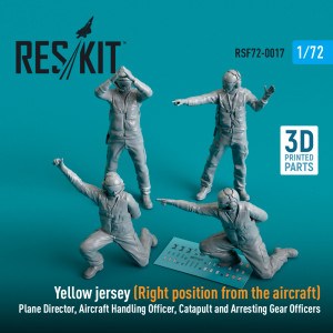 Yellow Jersey (Modern) (Right Position From The Aircraft) Plane Director, Aircraft Handling Officer, Catapult And Arresting Gear Officers (4 pcs)
