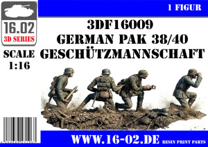 German PaK 38/40 - Gun Crew (4 Figures / 3D-Printed)