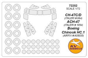 CH-47C/D / ACH-47 (ITALERI) / Boeing Chinook HC.1 (Airfix) + wheels masks