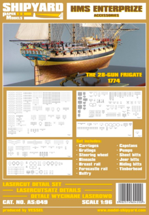 HMS Enterprize - Lasercut Detail Set