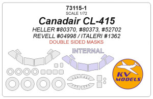 Canadair CL-415 (HELLER #80370, #80373, #52702 / REVELL #04998 / ITALERI #1362) - (Double sided) + wheels masks