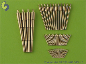 Uzbrojenie rosyjskiego pancernika Borodino - lufy 305mm (4 szt.), 152mm (12 szt.), 75mm (20 szt.), 47mm (20 szt.)
