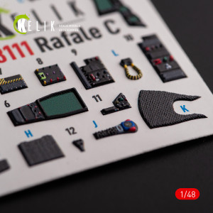 Rafale C - Interior 3D Decals For Academy/Revell Kit