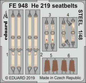 He 219 seatbelts STEEL TAMIYA