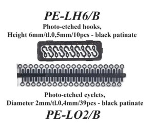 Chebec - Other Eyelets and Hooks for Attaching Rigging (for Heller Kits)