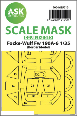 Focke-Wulf Fw 190A-6 Double-Sided Painting Mask For Border Model