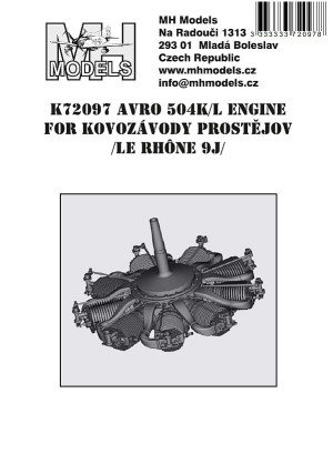 Avro 504K/L Engine For Kovozávody Prostějov (Le Rhône 9J)