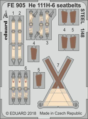 He 111H-6 seatbelts STEEL ICM