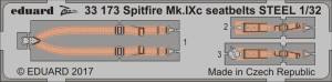 Spitfire Mk.IXc seatbelts STEEL REVELL