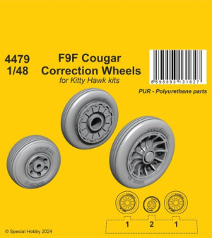 F9F Cougar Correction Wheels (For Kitty Hawk Kits)
