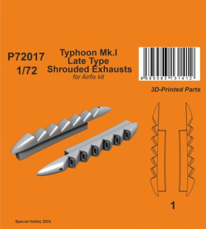 Typhoon Mk.I Late Type Shrouded Exhausts (For Airfix Kit)
