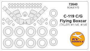 C-119 C/G Flying Boxcar (ITALERI) + wheels masks
