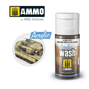 A.MIG 0707 ACRYLIC WASH Brown Wash for Sand