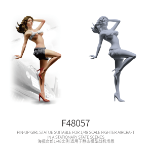 Pin-Up Girl Statue Suitable For 1/48 Scale Fighter Aircraft In A Stationary State Scenes No. 1