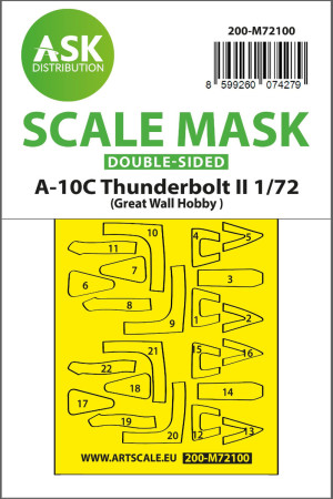 Fairchild A-10 C Thunderbolt II - Double-Sided Self-Adhesive Fit Mask (for GWH Kits)