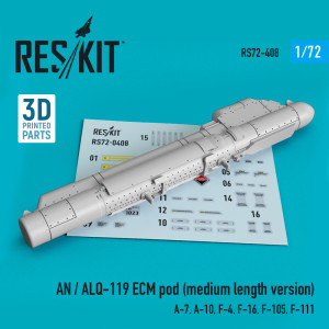 AN / ALQ-119 ECM Pod (Medium Length Version) (A-7, A-10, F-4, F-16, F-105, F-111) (3D Printing)