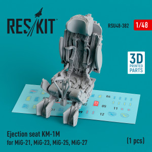 Ejection Seat KM-1M For MiG-21, MiG-23, MiG-25, MiG-27 (1pc) (3D Printed)