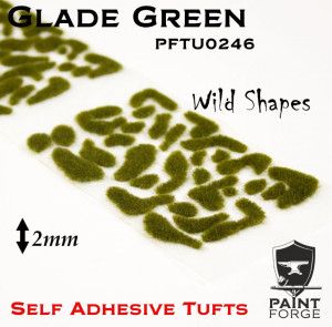 Glade Green Wild Shapes 2 mm - Self Adhesive Tufts