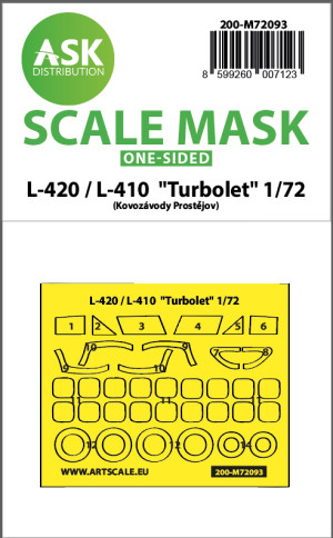 Let L-410 / L-420 Turbolet - One-Sided Express Fit Mask (for Kovozavody Prostejov kits)