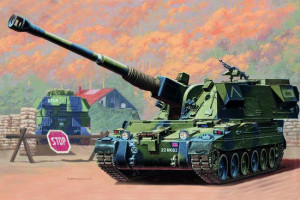 British 155mm AS-90 self-propelled howitzer