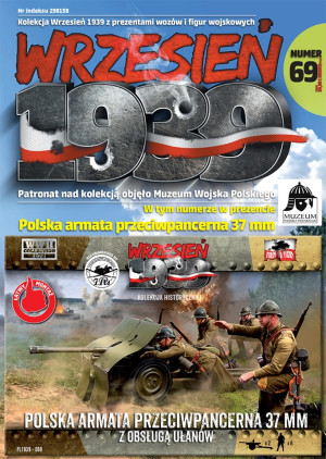 Polska armata przeciwpancerna 37mm z obsługą Ułanów