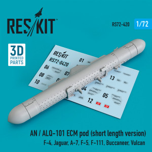 AN / ALQ-101 ECM Pod (Short Length Version) (F-4, Jaguar, A-7, F-5, F-111, Buccaneer, Vulcan) (3D Printing)