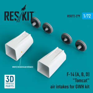 F-14 (A, B, D) 'Tomcat' Air Intakes For GWH Kit (3D Printed)
