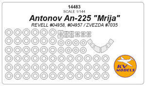 Antonov An-225 "Mrija" (REVELL / ZVEZDA) + wheels masks