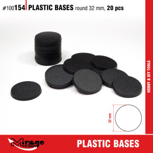 Plastic Base - Round 32 mm (20 pcs)