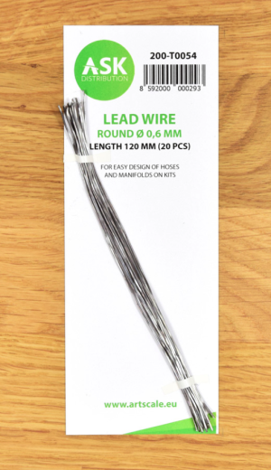 Lead Wire - Round Ø 0,6 mm x 120 mm 20 pcs