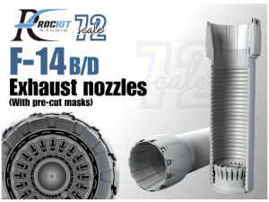 Grumman F-14 B / D Tomcat - 3D-Printed CLOSED Exhaust Nozzles (for Tamiya Kits)