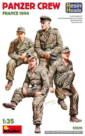 German WWII Panzer Crew - France 1944 (Resin Heads / 4 figures)