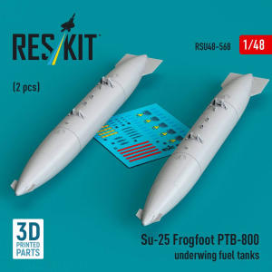 Sukhoi Su-25 Frogfoot - PTB-800 Underwing Fuel Tanks (2 pcs / 3D-Printed)