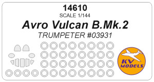 Avro Vulcan B.Mk.2 - Mask Set (for Trumpeter 03931 Kit)