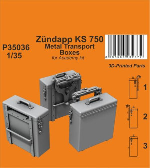 Zündapp KS 750 Metal Transport Boxes (For Academy)