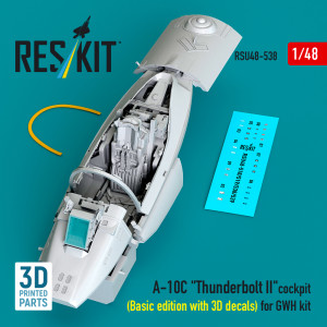 Fairchild A-10 C Thunderbolt II - 3D-Printed Cockpit Basic Edition with 3D Decals (for GWH Kits)