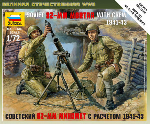 Soviet 82 mm Mortar with Crew (1941-1943) Art of Tactic