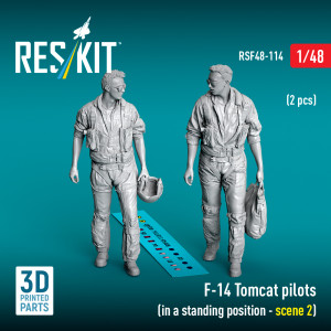 Grumman F-14 Tomcat - Pilots in Standing Position Scene 2 (2 Figures/ 3D-Printed)