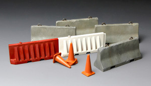 Concrete & Plastic Barrier Set