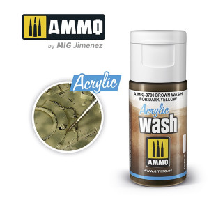 A.MIG 0700 ACRYLIC WASH Brown Wash for Dark Yellow