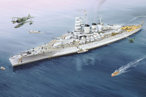Italian Navy Battleship RN Vittorio Veneto 1940